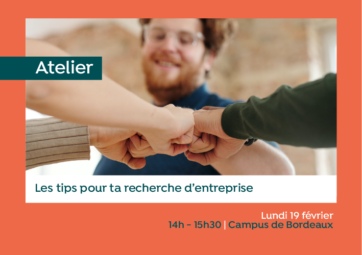 atelier les tips pour ta recherche d'entreprise 19/02