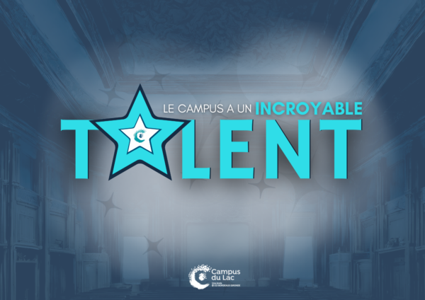 affiche promotionnel du campus à un incroyable talent composé d'un projecteur, et d'une étoile
