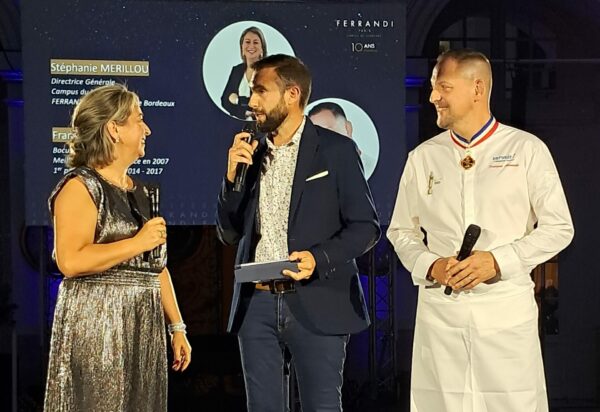 stephanie merillou et francois adamski pour les 10 ans de ferrandi Paris campus de bordeaux