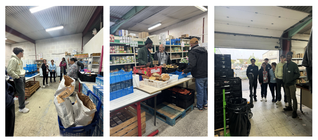 etudiants en bts mco du campus du lac au centre de bacalan des restos du coeur