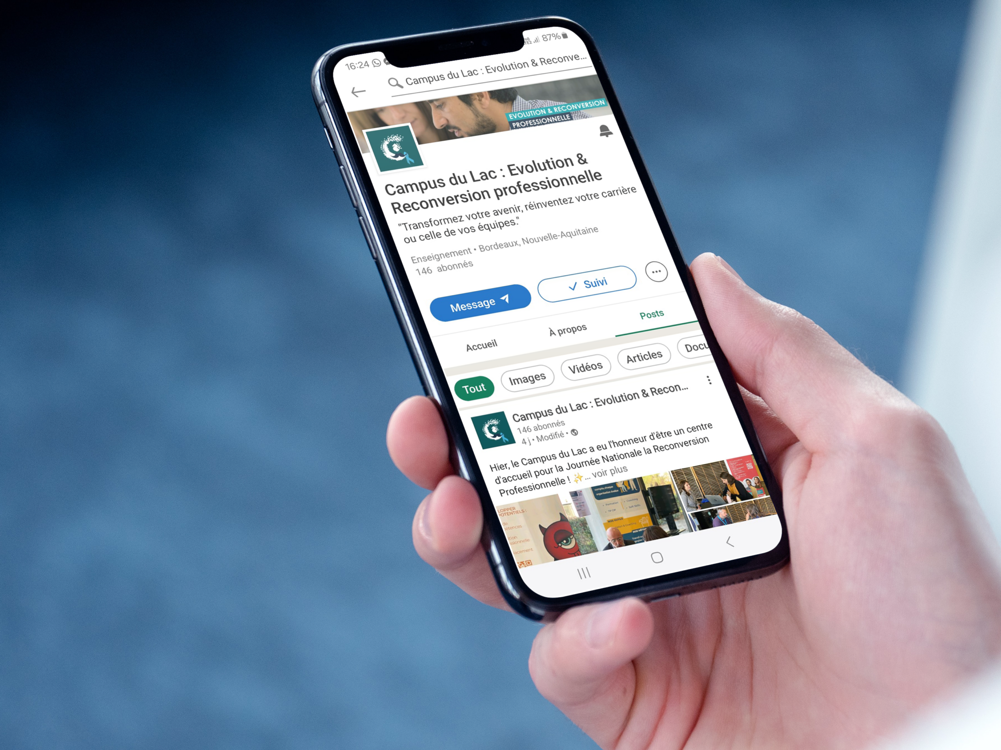 Découvrez notre page LinkedIn : Evolution et Reconversion - Campus Du Lac