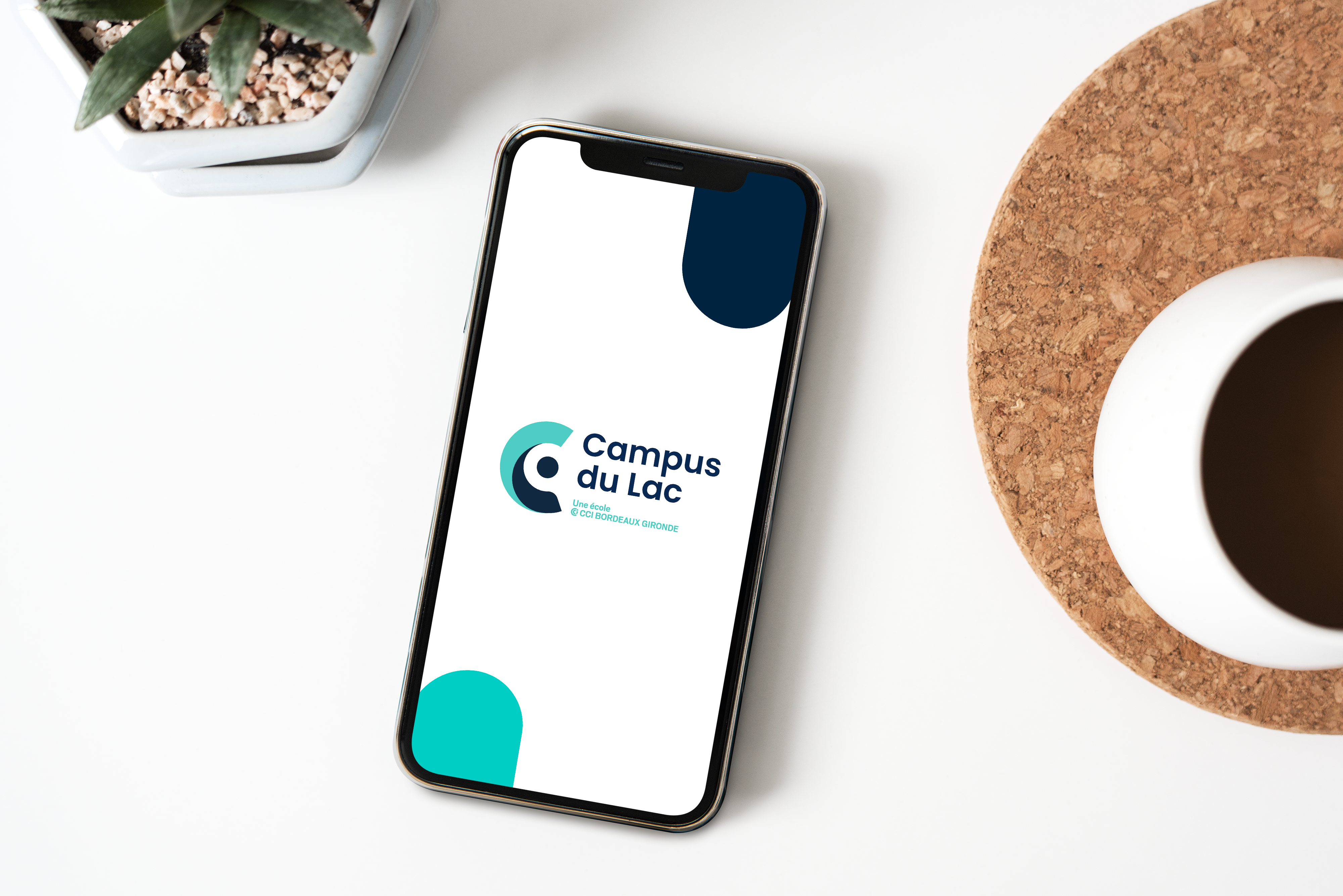 logo campus du lac sur un iphone