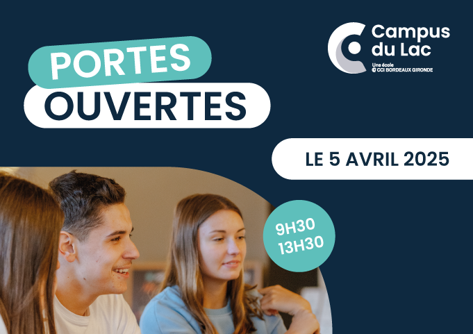 invitation journée portes ouvertes campus du lac à Bordeaux et Libourne