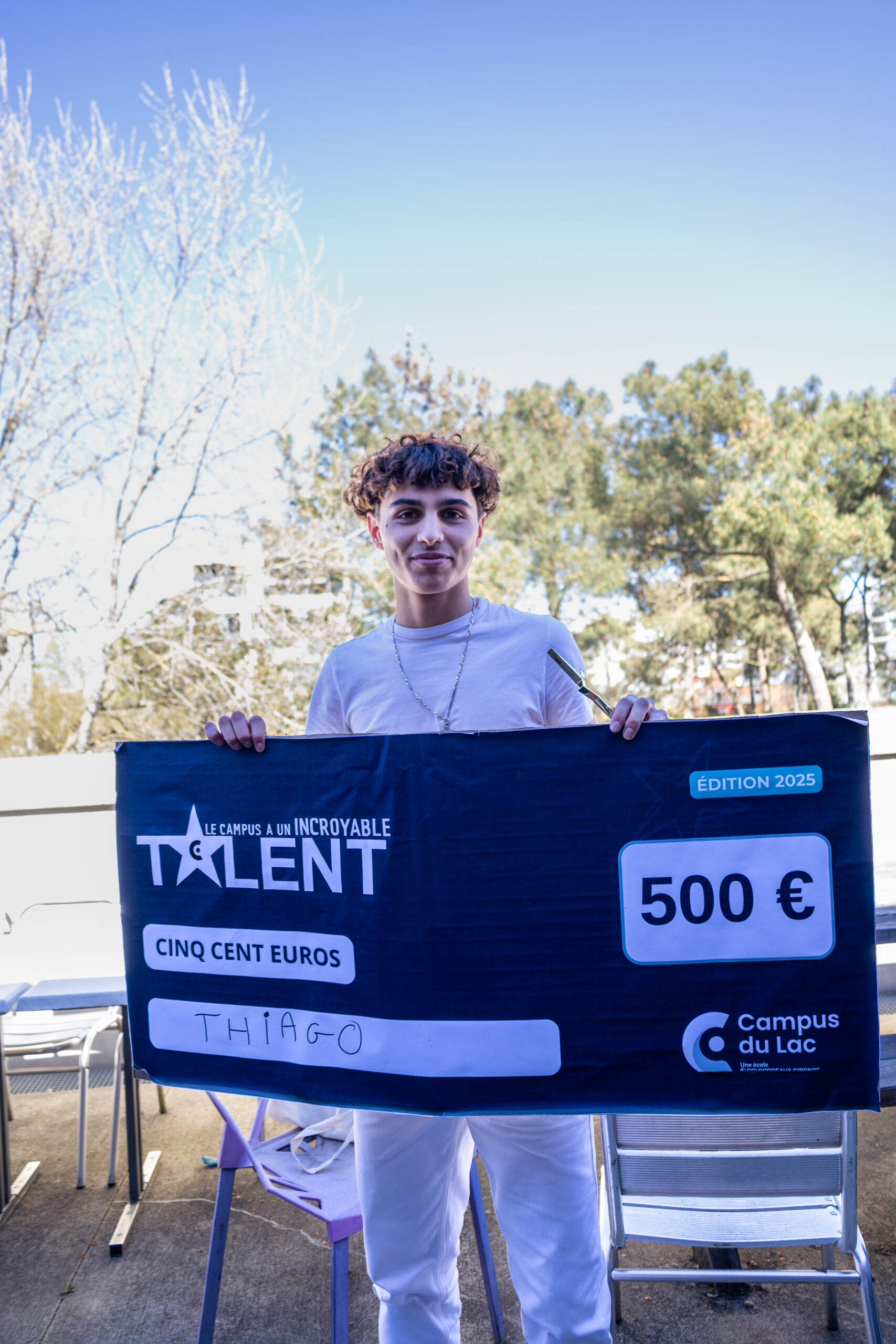 tiagz étudiant du campus du lac et gagnant de l'étidition 2 du campus à un incroyable talent