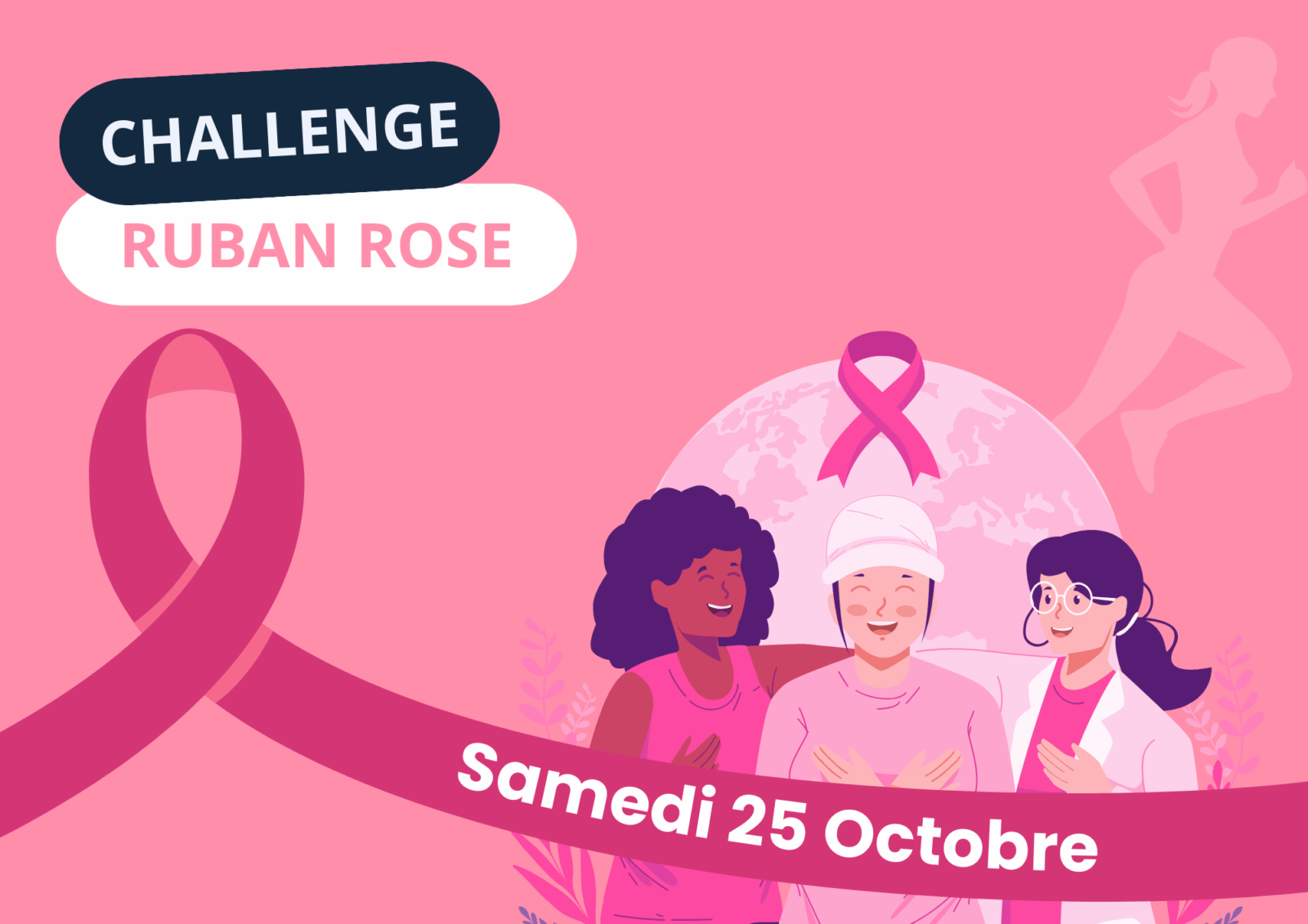 Participe au challenge du ruban rose 2025 avec le campus du lac