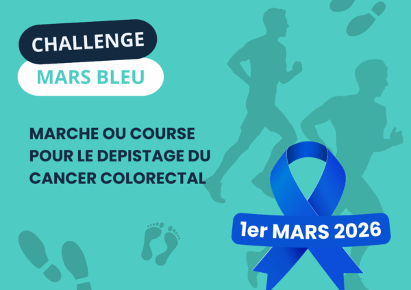 challenge mars bleu pour le dépistage du cancer colorectal avec le campus du lac