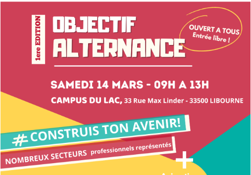 salon objectif alternance au campus du lac de libourne organisé par ERIP Libourne
